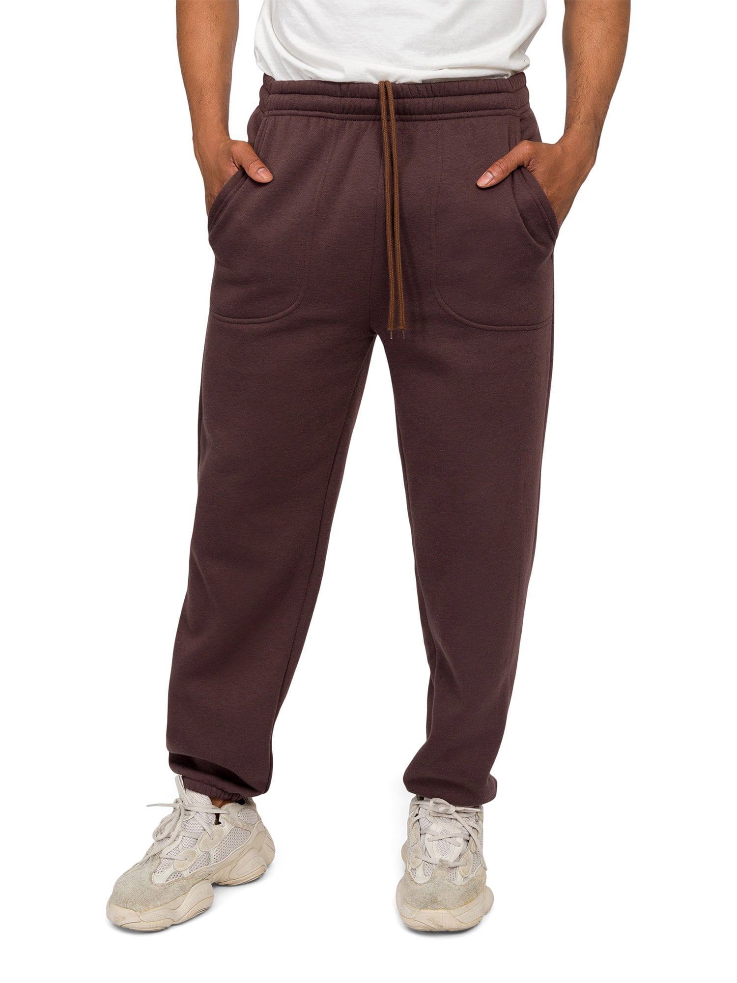 Men's Lightweight Fleece Elastic Bottom Sweatpants - Walmart.com