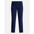 thumbnail image 5 of No Boundaries Cotton Blend Jersey Sleep Foldover Pants, 31'' Inseam, Women’s XXS-3X, 5 of 5