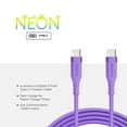 thumbnail image 5 of Liquipel Powertek Neon USB-C to USB-C - Purple, 5 of 7