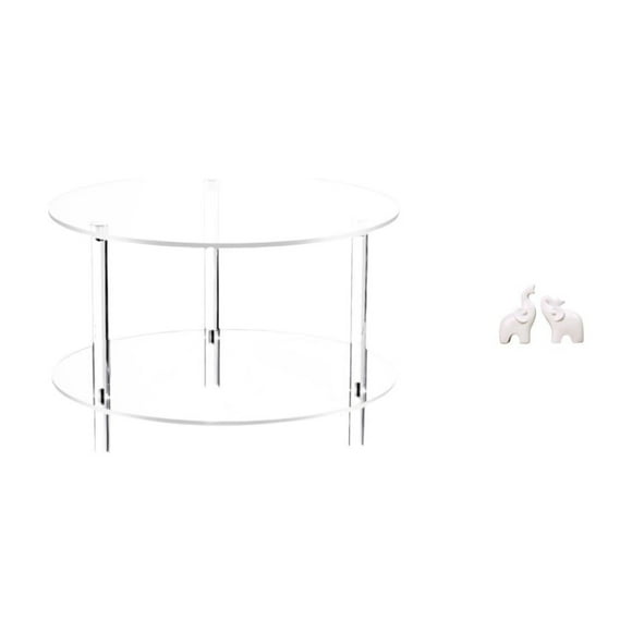 Juego De Mesas Auxiliares Acrílicas Con Forma De Elefante. Mesita De Noche Compacta Y única Con Decoración Animal. Fácil De Armar Para Sala De Estar, Dormitorio, Oficina, Entrada O