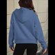 thumbnail image 5 of Sudadera Holgada de Larga con Capucha y Bolsillo con Media Cremallera para Mujer, Otoño e Invierno Azul Gris S, 5 of 10