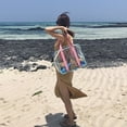thumbnail image 7 of huanledash Beach Bag Waterproof Folding High Capacity See Through Smooth Zipper Storage Multi-purpose Large Clear Shoulder Tote Handbag Travel Accessory, 7 of 7