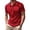 Red #46, variant on Men's Summer Polo Shirts Short Sleeve Solid Color Basic Golf Work Collared Shirts, 2XL