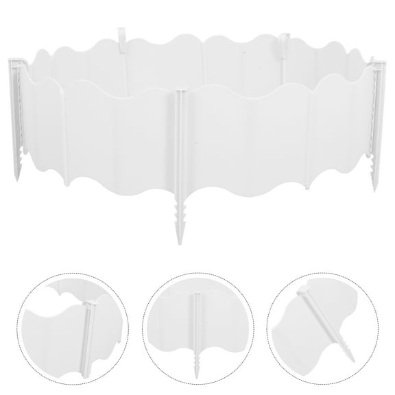 WHAMVOX Border Small Fence for Garden Garden Fence 14.50X14.00X0.10CM White