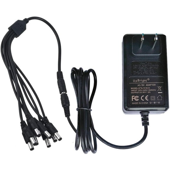 8 Way Splitter COnnector 12V AC/DC Adapter for Z-O-S-I 8 CH Channel Standalone H.264 CCTV DVR p/n: ZG2317A-K4 ZM4317A-WK4 ZG2317-K4 ZG2317A Power Supply