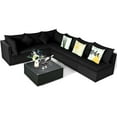 Costway 7PCS Outdoor Porch Couch Seating Patio Rattan Sofa Set