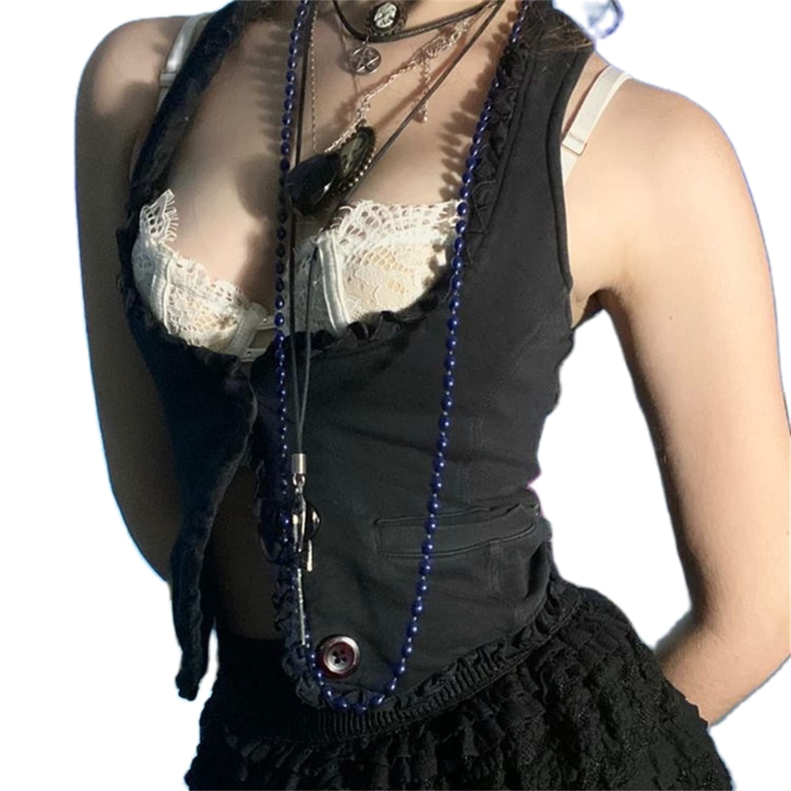 Women's Button Waistcoat Vest Dressy 
