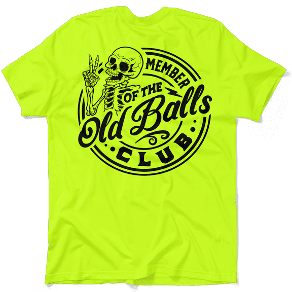 Old Balls Club - Safety Yellow Hi-Vis T-Shirt