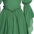 thumbnail image 3 of Women's Renaissance Medieval Dress Off Shoulder Long Bell Sleeve Ruffle Maxi Gown Vintage Halloween Cosplay Fairy Tale Princess Fantasy Party Costume, 3 of 4