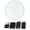 White + Four-Piece Adapter Set, variant on Round Fast Wireless Charging Station for iPhone Samsung IPod TWS Earbuds Travel Charger and Desk Organizer Space Saving Efficient Power Transmission Sturdy Wireless Dock