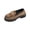 Brown, variant on Shoes for Women Round Toe Loafers Casual Solid Color Shallow Mouth Flat Thick Bottom Thick Heel Shoes Size 8.5