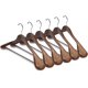thumbnail image 1 of Perchas de madera de lujo para trajes, perchas de madera para abrigos, chaquetas, ropa de abrigo, perchas para camisas, con hombro extra ancho, ganchos giratorios de 360 grados y barra antideslizante, 1 of 1