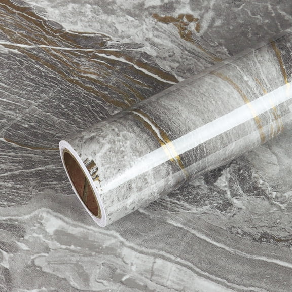 VEELIKE Grey Marble Wallpaper for Kitchen Peel and Stick Marble Contact Paper for Countertop Waterproof Self Adhesive Wallpaper for Bedroom Removable Vinyl Roll for Walls Cabinets 15.7''x118''