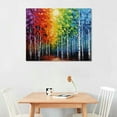 thumbnail image 2 of JRXY Abstract Colorful Tree of Life Painting Canvas Wall Art Big Tree Branches Picture Poster Prints for Living Room Home Decor Wrapped Ready to Hang 20x16in, 2 of 4