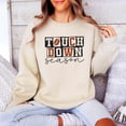 thumbnail image 6 of Faux Glitter Touchdown Season Sweatshirt for Girls, Teens, and Women Fall Football Pullover Sand Sweatshirt Adult X-Large, 6 of 7