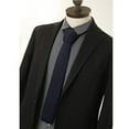 thumbnail image 7 of Wxqbjtam Vintage Smart Casual Mens Solid 2" Skinny Knit Tie For Groom Various Colors Dark Dark Blue, 7 of 7