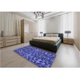 thumbnail image 5 of Ahgly Company Machine Washable Indoor Rectangle Transitional Light Slate Blue Area Rugs, 7' x 10', 5 of 7