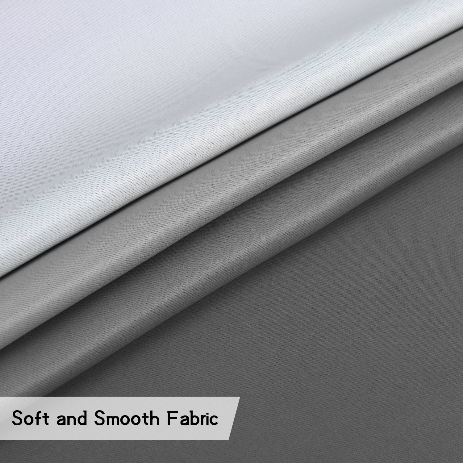 Alishomtll Grey Blackout Curtains Grommet Room Darkening Window Drapes for Living Room Bedroom ,2 Panels of 52" W x 63" L