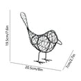Black Iron Hollow Bird Decor, Geometric Couple Birds Sculpture for ...