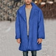 thumbnail image 2 of Mens Winter Coat Turn Down Collar Long Jackets Warm OverCoat, 2 of 4