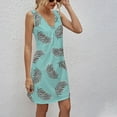 thumbnail image 4 of Summer Dress for Women 2025 Women's Sleeveless V-Neck Printing Bow-Knot Dress Womens Plus Size Dress, 4 of 4