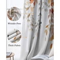 thumbnail image 3 of Fall Orange Leaves Kitchen Curtains Farmhouse Watercolor Botanical Plants Cafe Short Curtains for Bathroom Blackout Window Curtain Small Window Treatment Drapes for Bedroom Living Room 27.5"x39"x2, 3 of 9