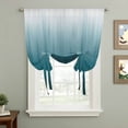 thumbnail image 2 of Blue Ombre Balloon Curtains for Living Room/French Door, Contemporary Gradient Abstract Art Tie Up Curtains 63 Inch Length Energy Saving Kitchen Curtains Shades for Windows 42"x63", 2 of 8
