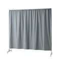 thumbnail image 1 of Don't Look at Me - Expandable Privacy Room Divider - White Frame with Slate Gray Cotton Fabric, 1 of 4