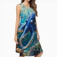thumbnail image 2 of Colorful Octopus Under The Sea Dress Loose Women'S Dress Beach Dresses With Pockets Dresses For Womens, 2 of 4