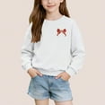 thumbnail image 7 of NAISIBABY Girls Christmas Sweatshirt, Fleece Lined Crewneck Long Sleeve Kids Fashion Festival Tops White 9T, 7 of 7