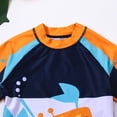 thumbnail image 4 of Emy Dola Boys Two Piece Rash Guard Swimsuits Kids Short Sleeve Sunsuit Shark Prints Swimwear Sets Toddler Bathing Suit with Sun Hat, 4 of 7