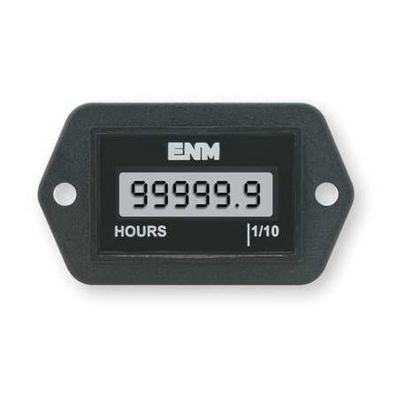 DC Hour Meter,6 Digit,Round,10-80VDC ENM T40B45