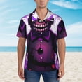 thumbnail image 2 of Lsque Five Nights At Freddy'S Pattern Hawaiian Shirt for Men Unisex Summer Beach Casual Short Sleeve Cotton Linen Button Down Shirts-3X-Large, 2 of 6