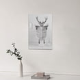 thumbnail image 2 of HFDF Funny Deer Bathroom Wall Art Black And White Animal Pictures Wall Decor Cute Deer Elk Bathroom Canvas Print Painting Artwork Modern Home Bathroom Decorations for Restroom Toilet 8x10inch Framed, 2 of 6