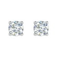 thumbnail image 2 of 14K White Gold 4-Prong Set Round Diamond Stud Earrings (1/4 Carat) (I1-I2 Clarity), 2 of 3