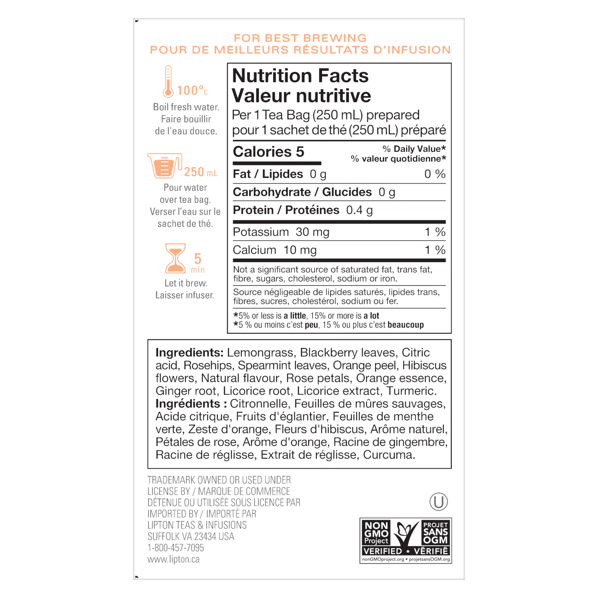 TAZO Thé Herbal Wild Sweet Orange