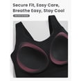 thumbnail image 4 of BALEAF Freeleaf Longline Sports Bras for Women, Wirefree 3D Molded Cup Tank Tops, Medium Impact Yoga Workout Running Bra Black L-XL, 4 of 6