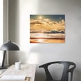 thumbnail image 4 of JRXY Sunset Ocean Canvas Wall Art - Ocean Waves Wall Decor Glow Sea Scene Picture Painting Nature Landscape Prints Sunset Over the Ocean Painting Artwork Living Room Bedroom Office Home 20x16in, 4 of 5