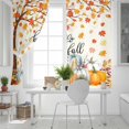 thumbnail image 5 of Fsddascl Fall Thanksgiving Blackout Curtains for Bedroom/Living Room, Thermal Insulated Kitchen Curtains, Orange White Pumpkin Maple Leaf Grommet Darkening Window Treatment Drapes 27.5"x39"x2, 5 of 6