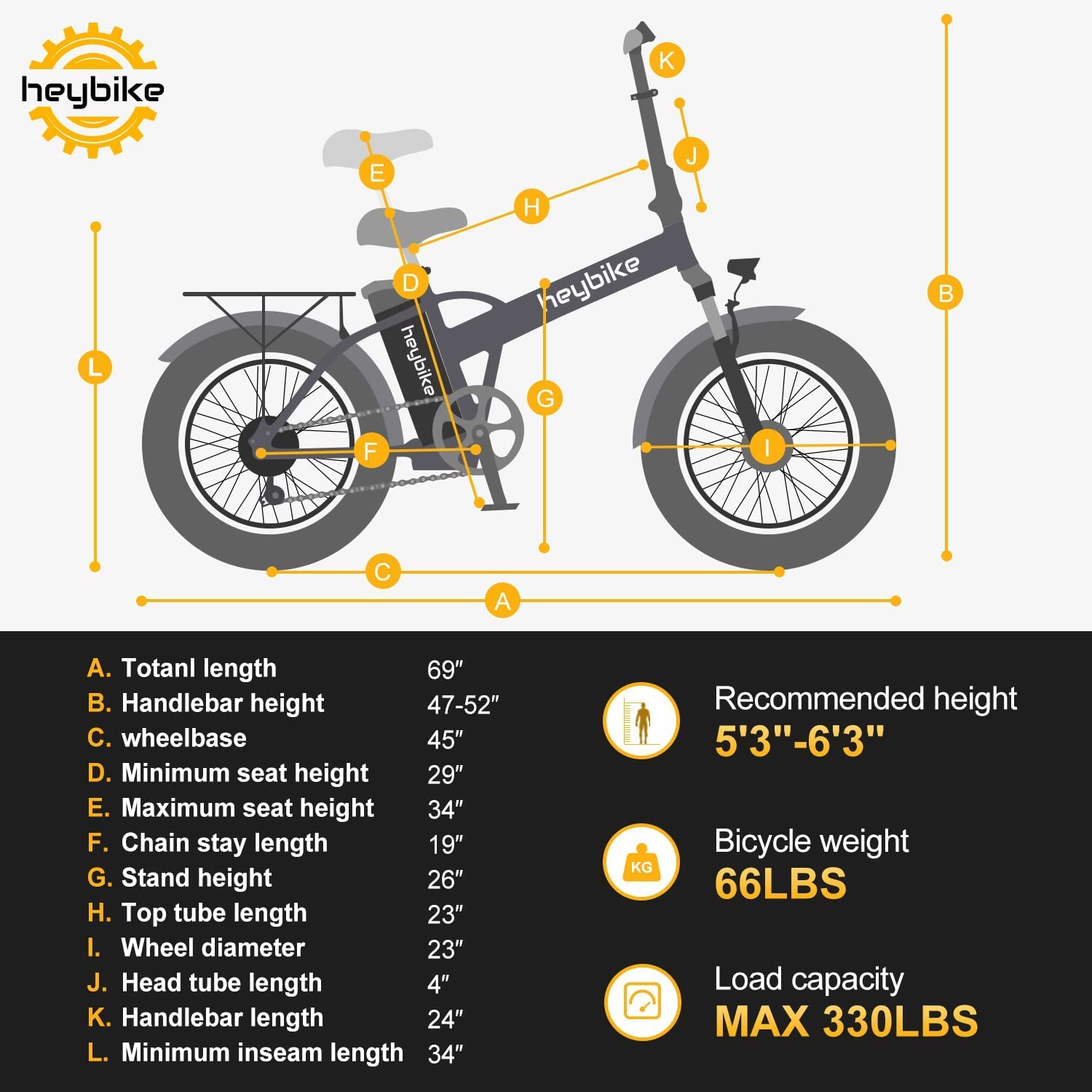 Heybike Mars Electric Bike for Adults, Foldable 20