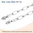 thumbnail image 5 of Uxcell 3mm Thick 1.83m Long Hook Loops Connectors Pendant Light Fixture Chain Nickle Color 1 Set, 5 of 5