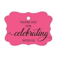 thumbnail image 1 of 100 Pcs Custom Paper Tags Thank You For Celebrating Wedding Favor Gift Hang Tags, 1 of 1