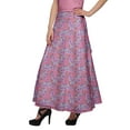 thumbnail image 3 of Moomaya Jupe Longue en Rayonne Imprimée pour Femmes Grande Taille Jupe Maxi à Taille Nouée, 3 of 6