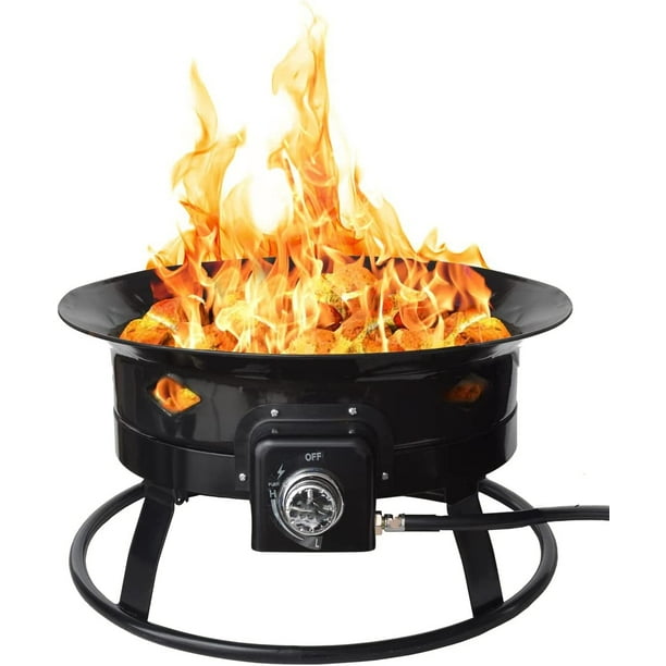 Outdoor Portable Propane Gas 19" 58K BTU Fire Pit Bowl with Self
