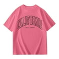 thumbnail image 3 of WhouRiu Big Girls' T Shirts Raglan Sleeve Letter Printed Tee Clothes Child Summer Casual Comfy Tops Pink,Sizes 11-12, 3 of 5