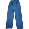 thumbnail image 2 of Hanes - Mens Fine Plaid Woven Logo Elastic Waist Lounge Pajama Sleep Pant, Medium Blue 40123-Medium-FBA, 2 of 3