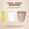 thumbnail image 4 of KOUBOO La Jolla Rattan Plastic Insert, White-Wash Waste Basket, 4 of 5