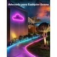 thumbnail image 3 of Luces Led Alexa WiFi 6.5M Tira Led Neon RGB para Cuarto Luz Compatible con Google Assistant Flex Tiras Manguera Impermeable Led Lights Casa Inteligente Exterior Dinamica Habitacion Strip Fiesta, 3 of 7