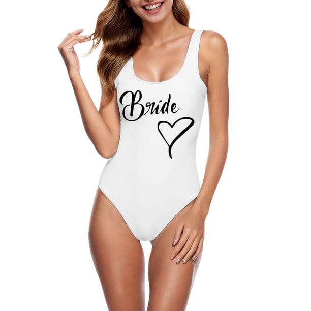 Bikini Mujer Traje de Baño Traje de Baño de Moda Para Mujer, Con Estampado de Letras, Bikini Sexy, Sin Mangas, Sin Espalda, Ropa de Playa de Verano, 1068