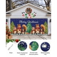 thumbnail image 2 of Garage Door Banner Cover 7 x 16 ft, Merry Christmas Blue Squirrel with Gifts Xmas Tree Christmas Garage Door Decorations Holiday Christmas Backdrop Decor for Winter New Year Xmas Party, 2 of 6